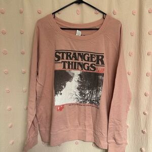 Stranger Things Pink Sweatshirt